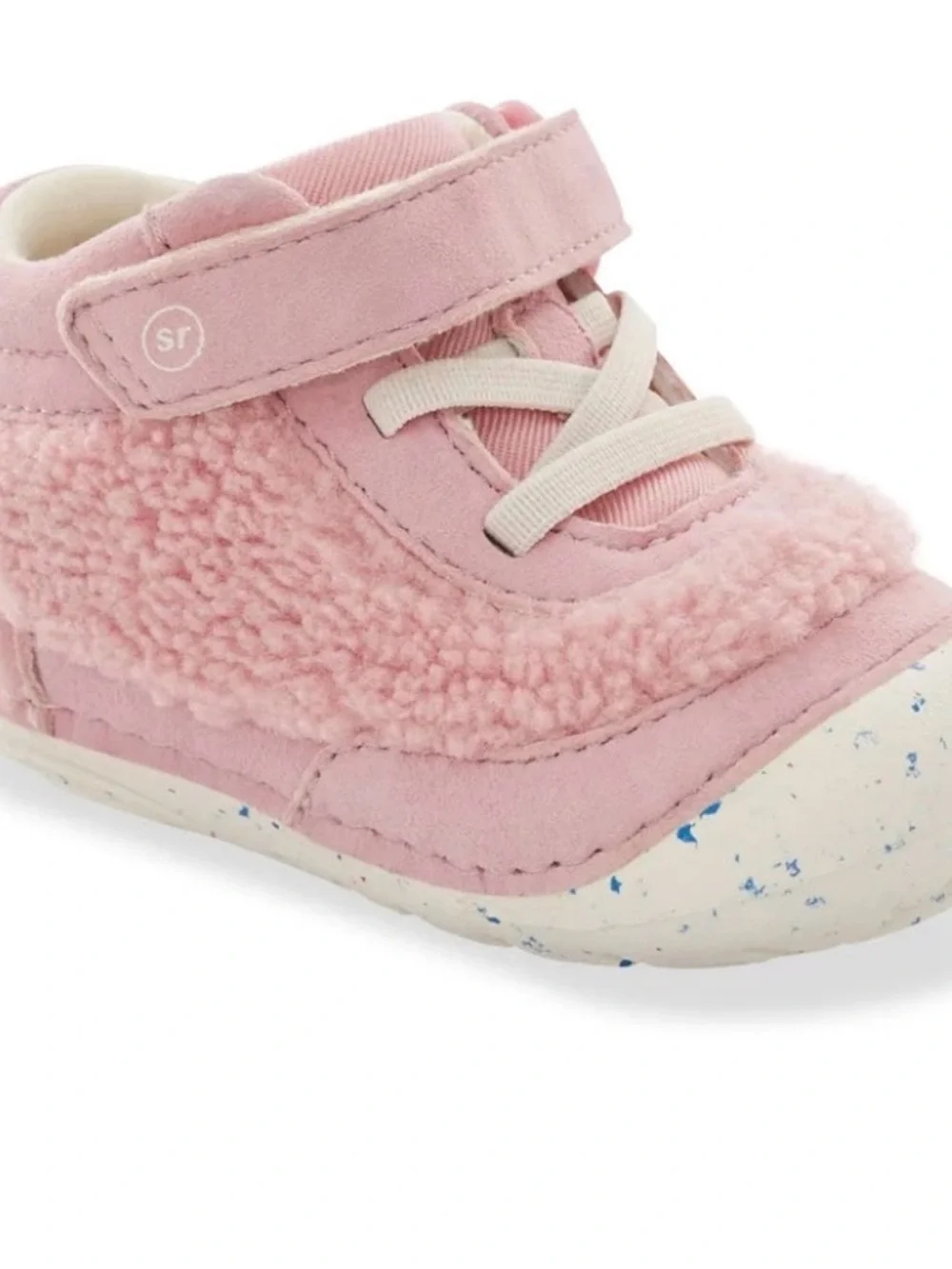 Stride Rite Pink Plush Baby Walker Shoes
